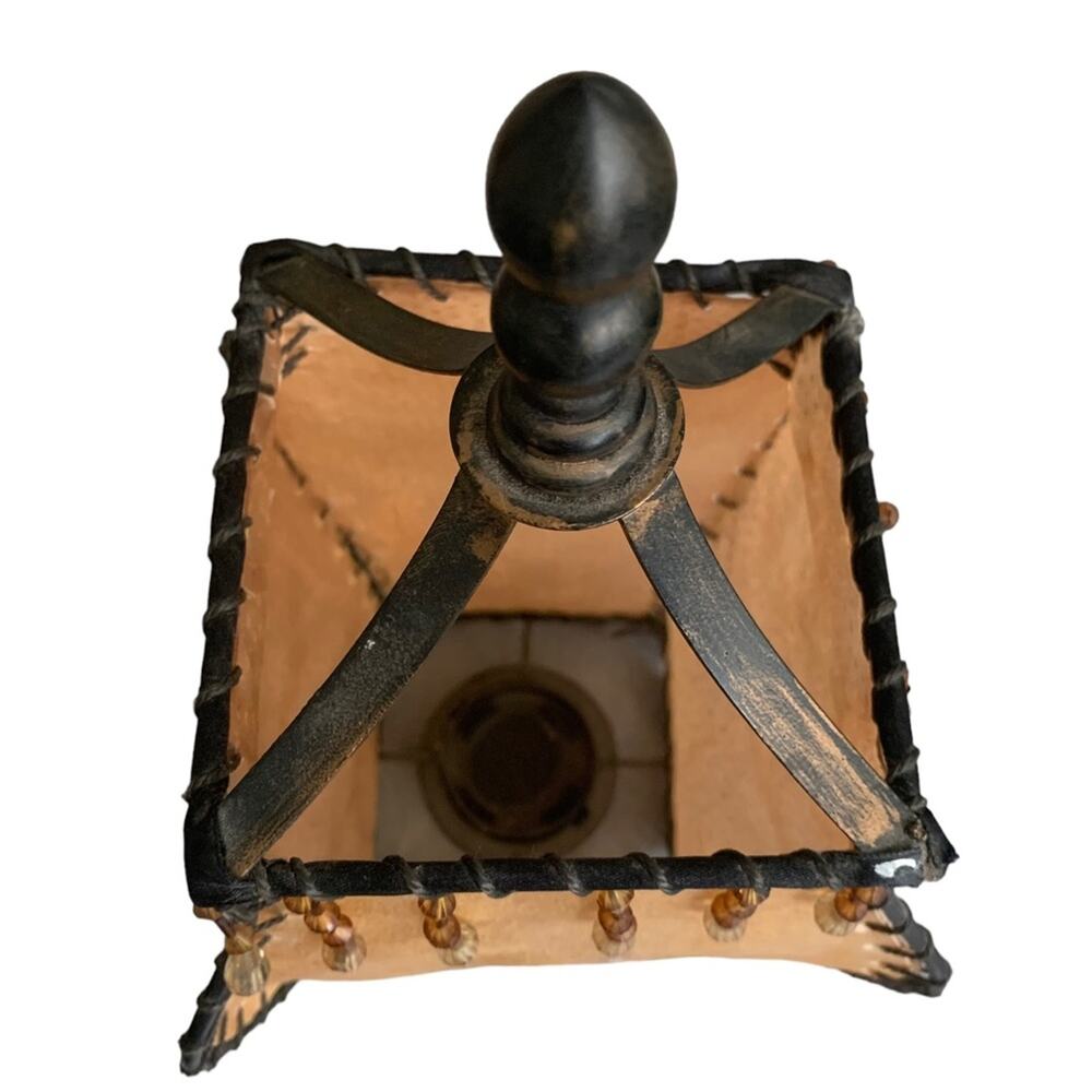 Hyde Leather Western Table Top Candle Light Lantern - Picture 2 of 7